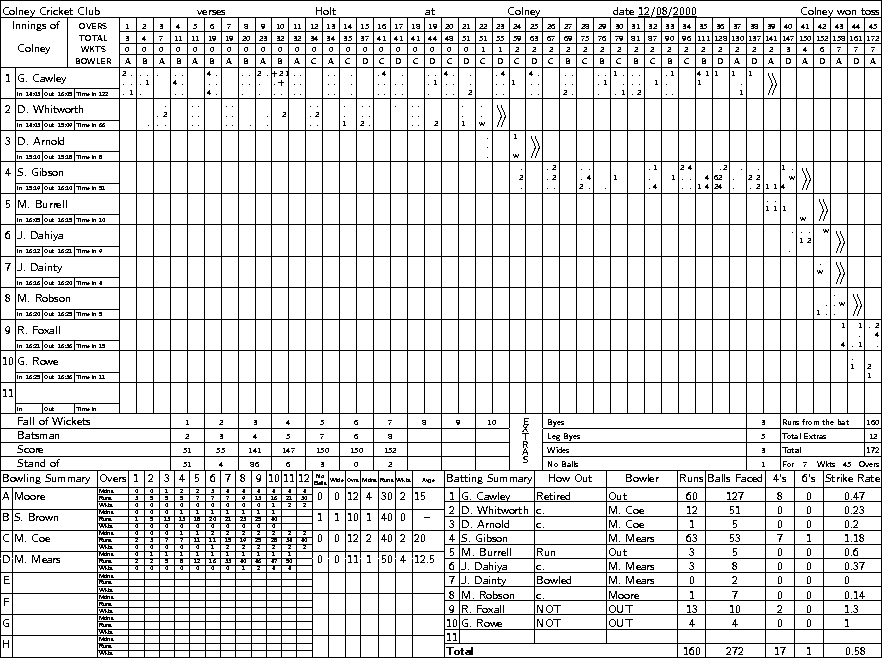 cricket score sheet format